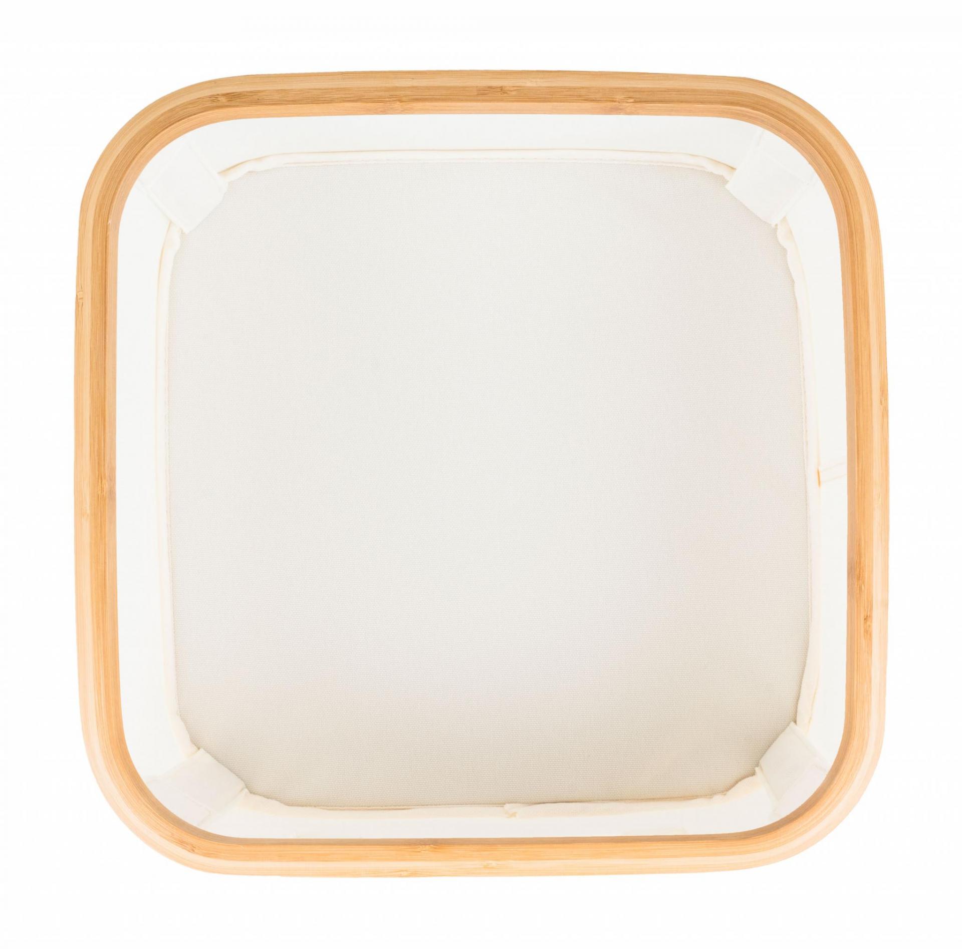 Tárolódoboz G21 30 x 30 x 15 cm, bambusz fedéllel, bézs - Image 6