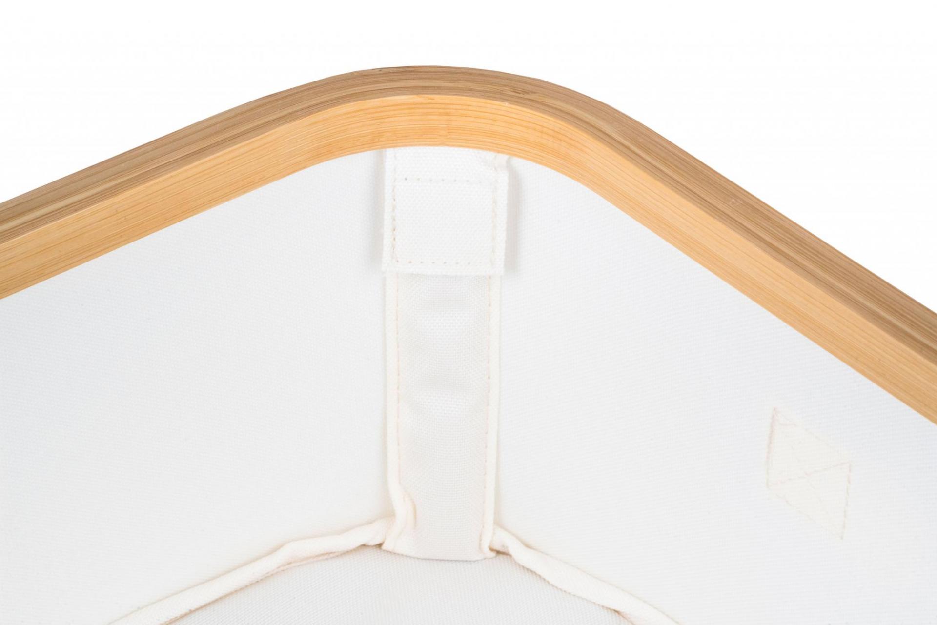 Tárolódoboz G21 30 x 30 x 15 cm, bambusz fedéllel, bézs - Image 8