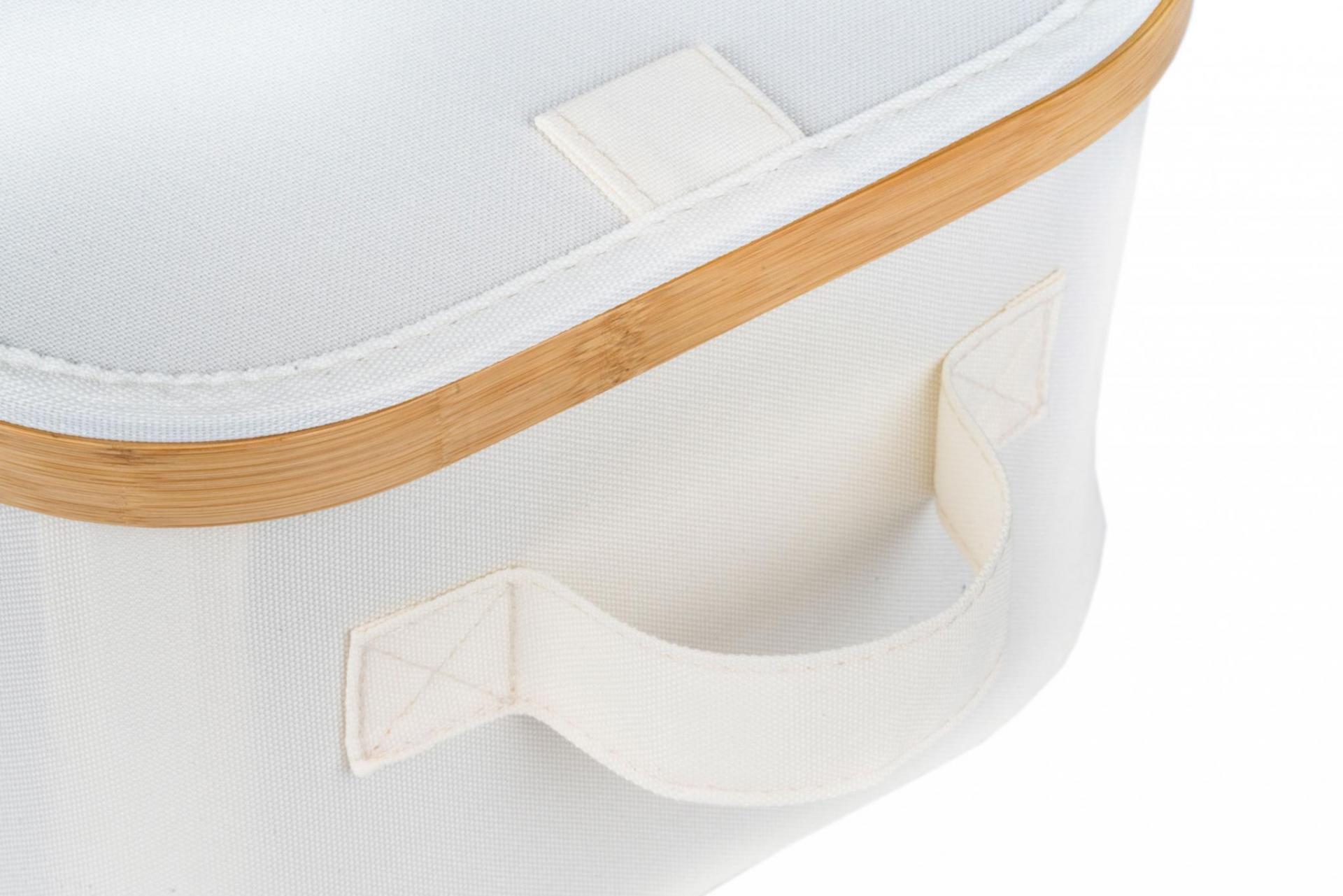 Tárolódoboz G21 30 x 30 x 15 cm, bambusz fedéllel, bézs - Image 10