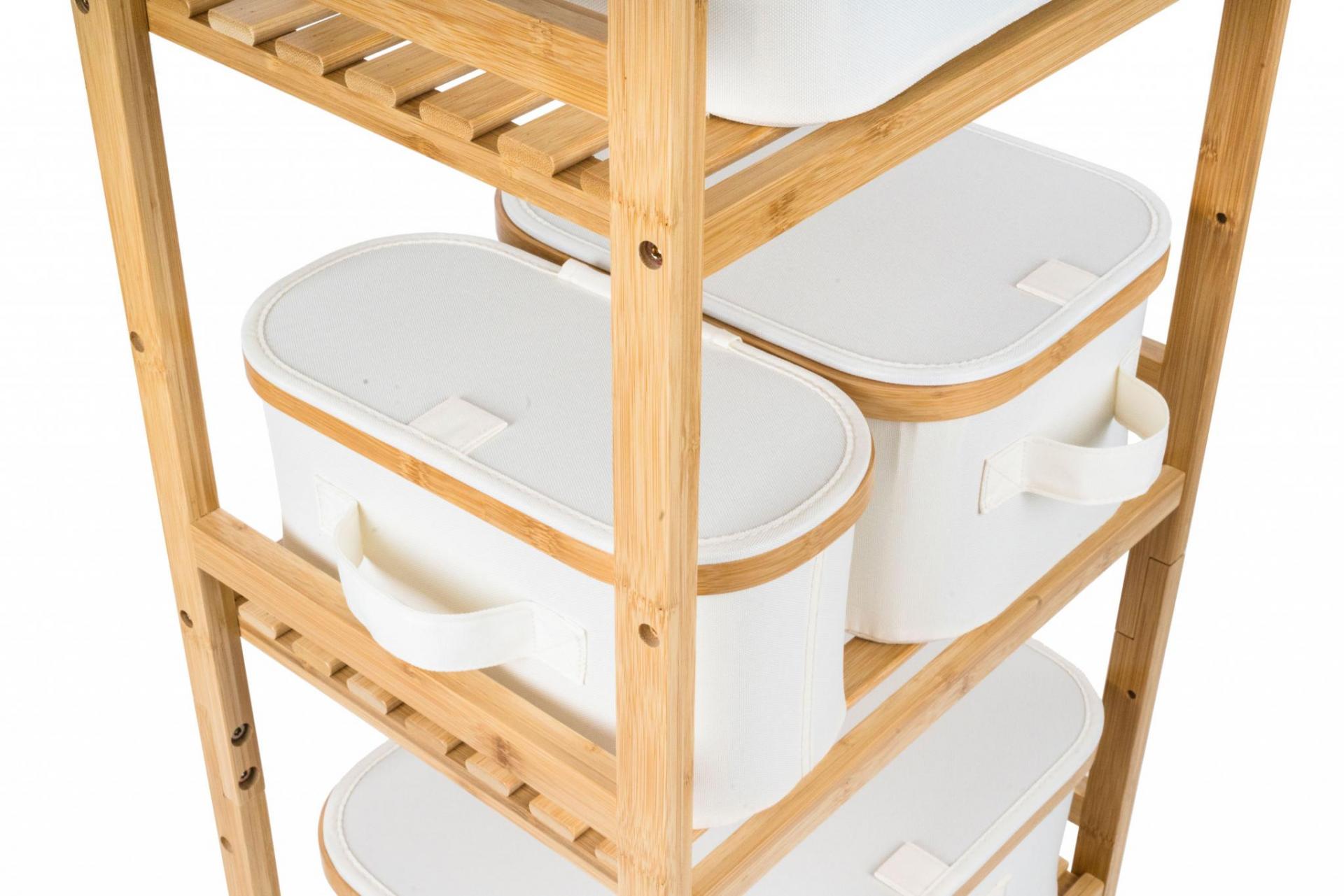 Tárolódoboz G21 30 x 30 x 15 cm, bambusz fedéllel, bézs - Image 15