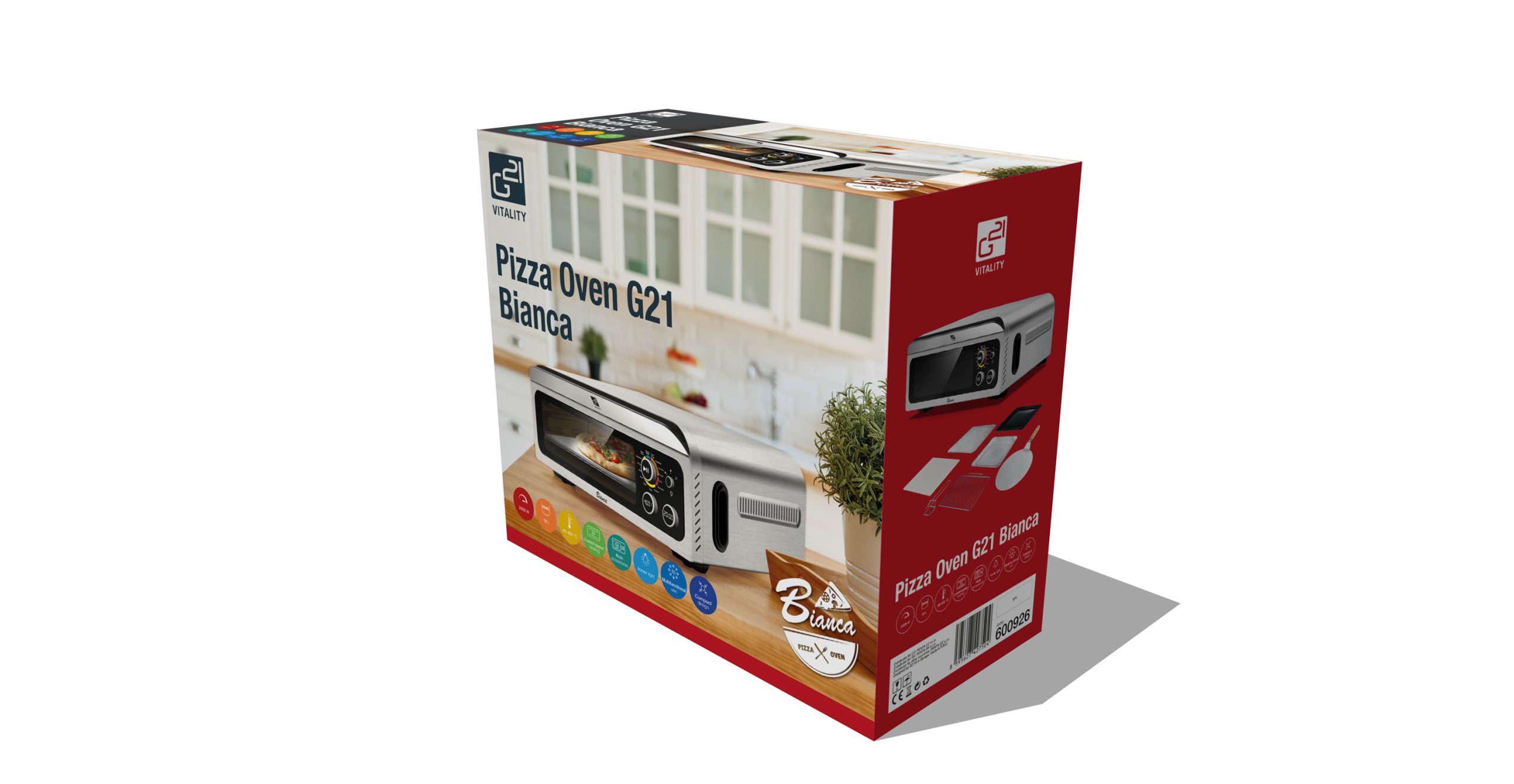 G21 Bianca multifunkciós pizzasütő, 400 °C - Image 8