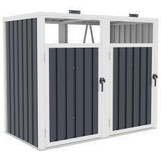 Fémlemez tároló szemetesekhez G21 146x121x82 cm, antracit színű fém