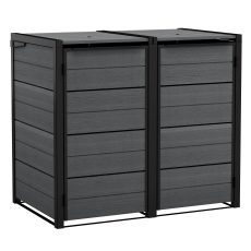 Kerti tároló Keter Hide Away 2x 120 l-es kukákhoz, szürke