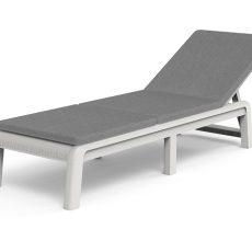 Keter Mallorca napozóágy, fehér, párnával