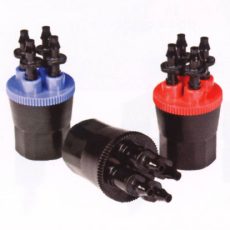 XB Önmetsző Csepegtető gomba  4 kivezetéses szabad átfolyású elosztó  76 l/min