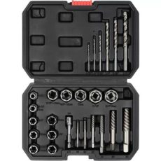 YATO Roncsolt-, törtcsavar kiszedő és fúró készlet 26 részes 3/8'