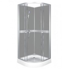 Classic 90x90 cm Grey hátfalas zuhanykabin zuhanytálcával