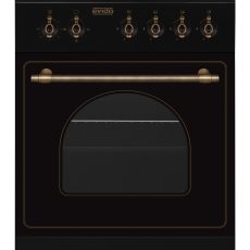 EVIDO FREE GE55A gáztűzhely, rusztikus design, 50x55 cm, elektromos sütő, 48 l, antracit/bronz