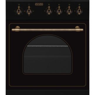 Evido Free GE55A rusztikus szabadonálló gáztűzhely elektromos sütő, 48 l, antracit/bronz - FOGE55A-2