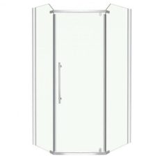 Glasgow 80x100 cm szögletes aszimmetrikus zuhanykabin zuhanytálca nélkül