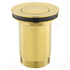 Ferro S283G fém Klikk-klakk leeresztő túlfolyós mosdóhoz kerek - arany színű