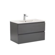 Vario Pull 80 fürdőszobai függesztett alsó szekrény mosdóval, antracit-antracit színben - Vario059