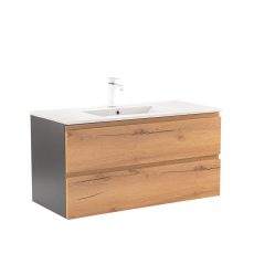 Vario Pull 100 fürdőszobai függesztett alsó szekrény mosdóval - Vario096