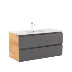 Vario Pull 100 fürdőszobai függesztett alsó szekrény mosdóval - Vario098