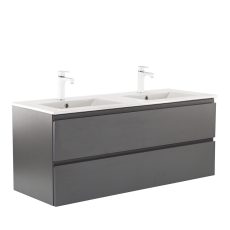 Vario Pull 120 fürdőszobai függesztett alsó szekrény mosdóval, antracit-antracit színben - Vario131