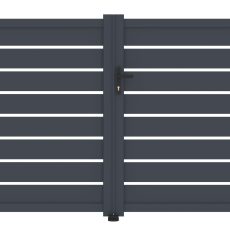 G21 Reno kapu 350x158 cm kétszárnyú, antracitszürke – sérült csomagolás