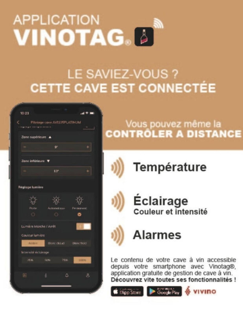 Avintage Borhűtő AVI50PLATINUM beépíthető, 24 palack - Image 8