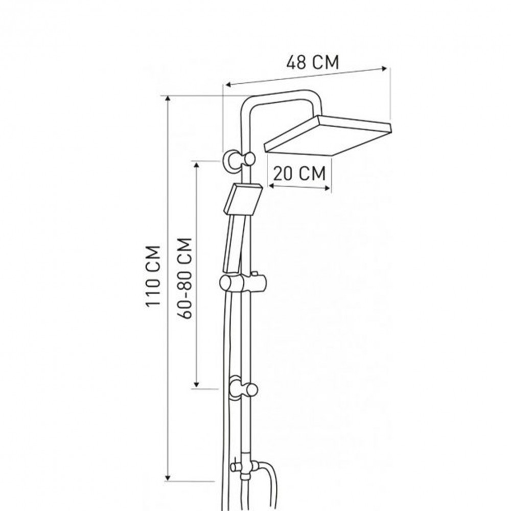 Denis 60 fekete zuhanyszett - Image 2