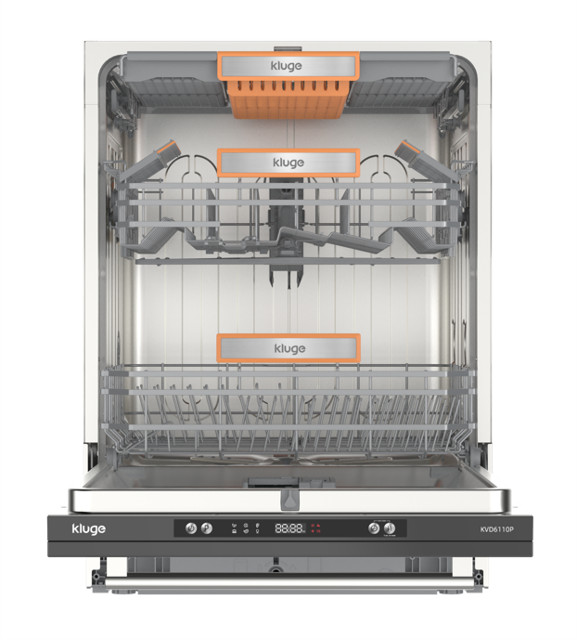 Kluge beépíthető mosogatógép, 60 cm, 16 teríték, időkijelző a padlón