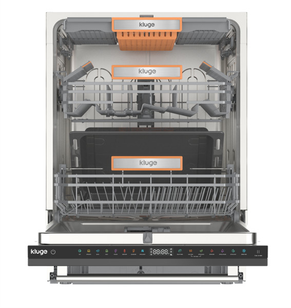 Kluge beépíthető mosogatógép, 60 cm, 16 teríték, időkijelző a padlón
