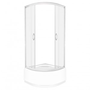 Lava 90x90 cm íves mélytálcás zuhanykabin