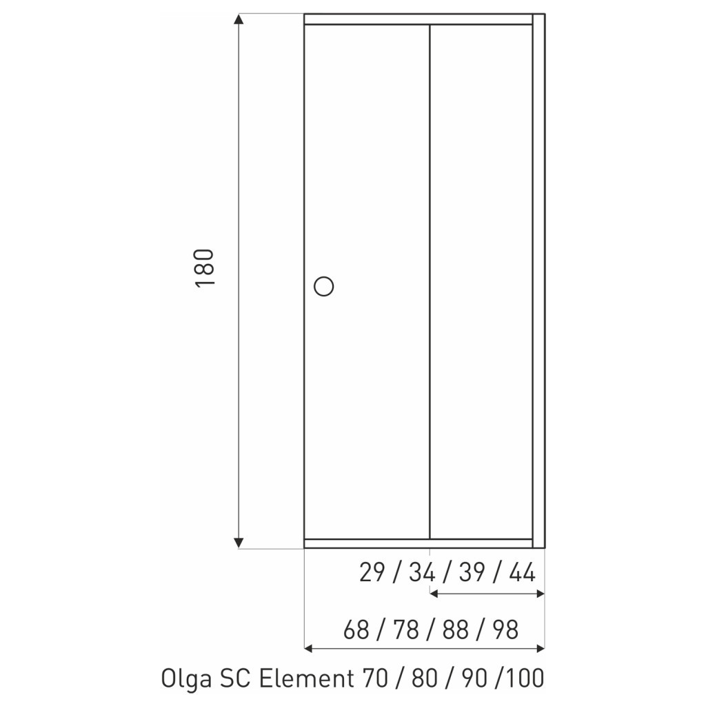 OLGA SQ 70 ELEMENT zuhanyajtó - Image 2