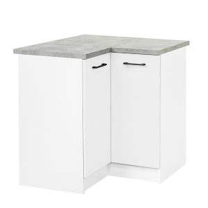 Praktik 90 alsó sarok szekrény 2 ajtós, fehér-fehér