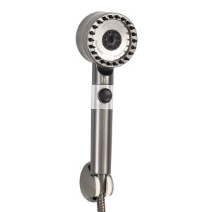 Kori 3 funkciós kézizuhany tömlővel tartóval szürke