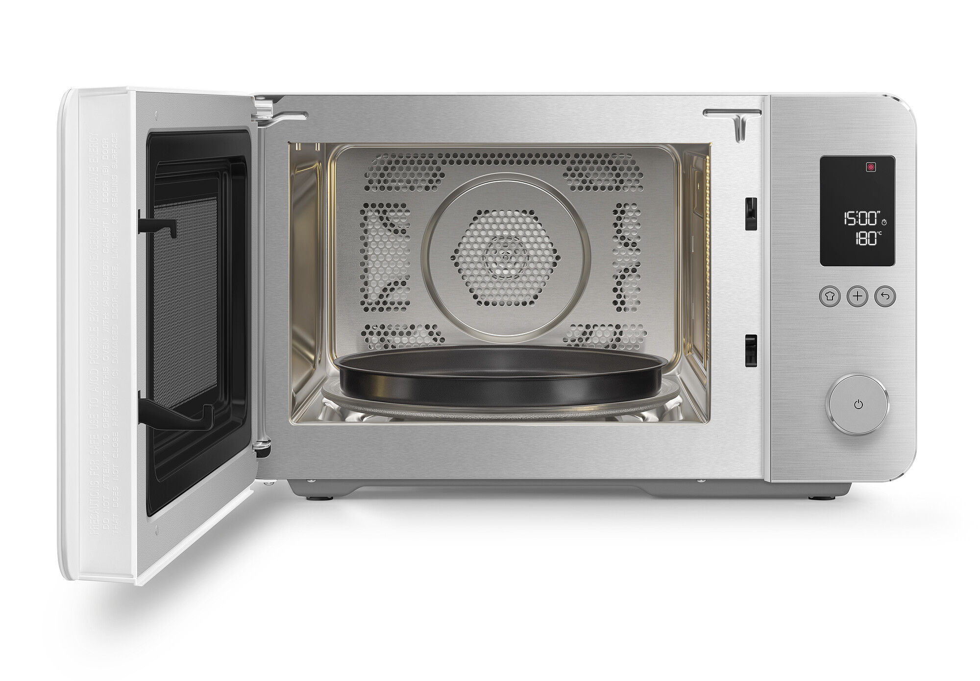 Smeg asztali mikrohullámú sütő grill, légkeverés és Airfry funkcióval, Collezione design, 27 liter, matt fehér - MOC02WHMEU - Image 3