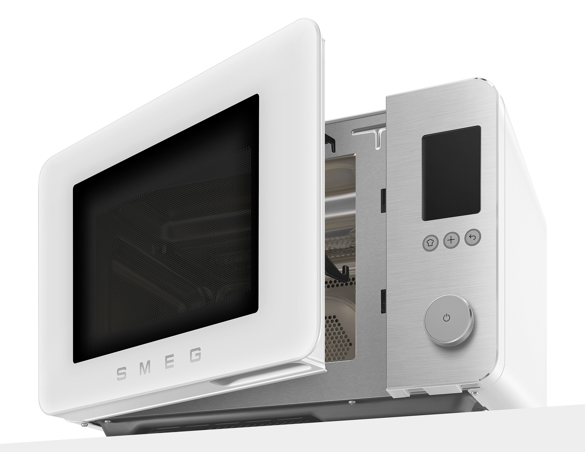 Smeg asztali mikrohullámú sütő grill, légkeverés és Airfry funkcióval, Collezione design, 27 liter, matt fehér - MOC02WHMEU - Image 6