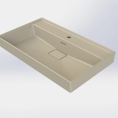 CeraStyle SHARP - MATT BÉZS - porcelán mosdókagyló - 80 x 48 cm