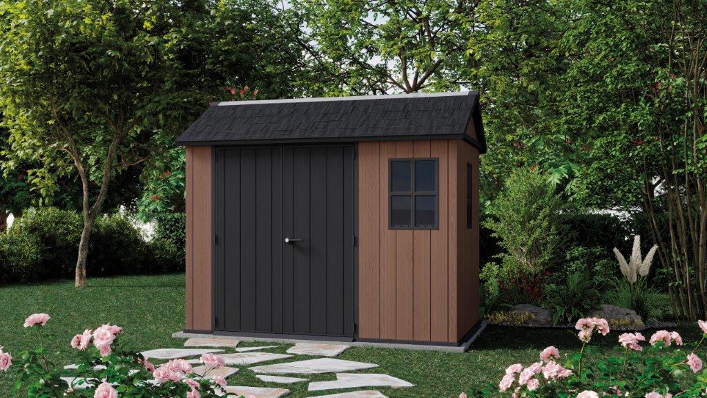 Keter Newton Plus wide 9x7,5 barna kerti ház padlóval - Image 5
