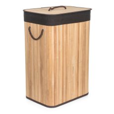 G21 72 l-es bambusz szennyeskosár barna kosárral – sérült csomagolás