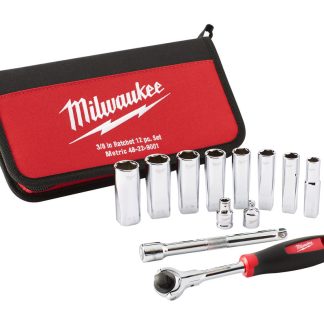 Milwaukee 3/8˝ racsnis dugókulcs készlet 1 db