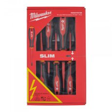 Milwaukee VDE Csavarhúzó 3 oldalú markolattal  7 darabos készlet (SL2.5, SL3,