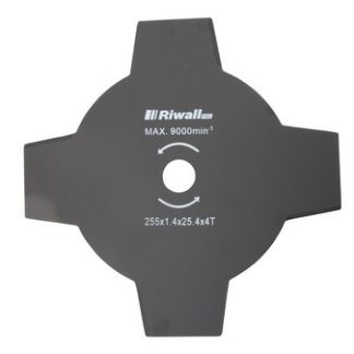 Riwall Négyágú vágókés fűkaszához 255mm / 25,4mm / 1,4 mm