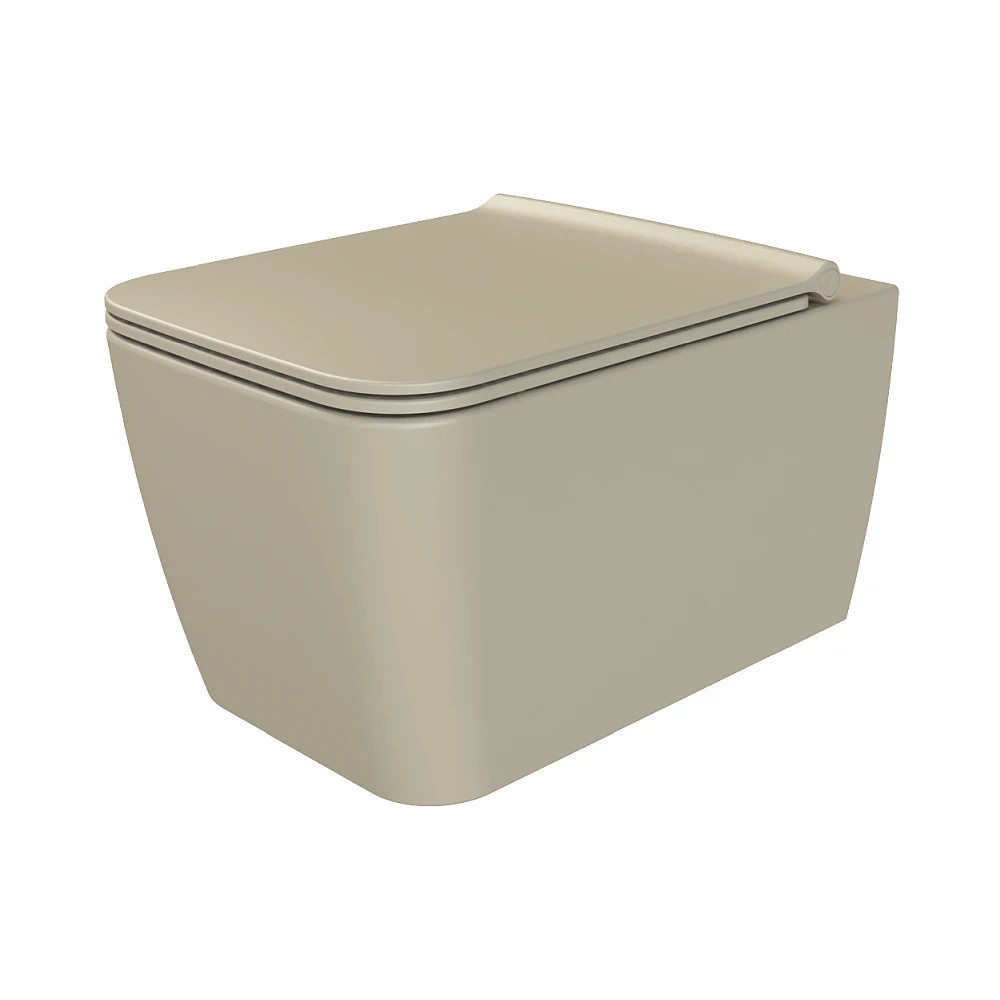 CeraStyle HERA fali WC - MATT BÉZS - BEÉPÍTETT bidé funkcióval - perem nélküli - Image 3