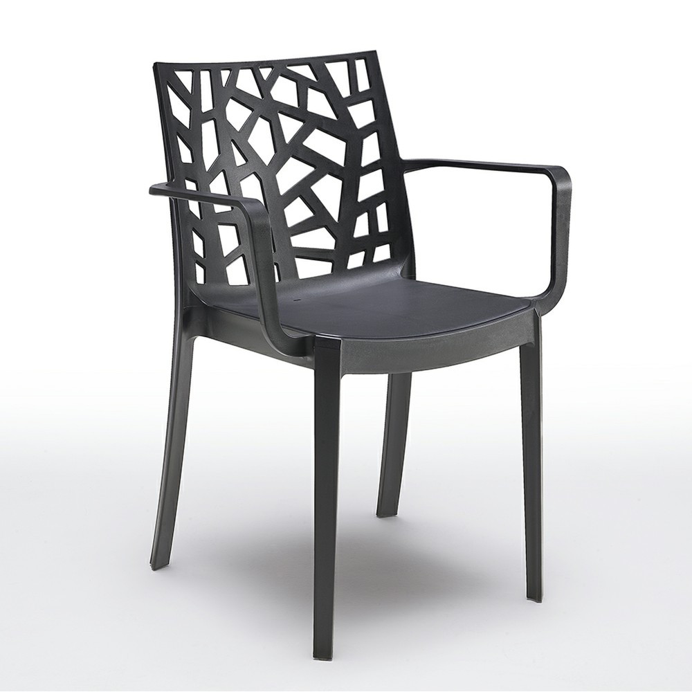 Trinity műanyag karfás kerti szék - Image 2