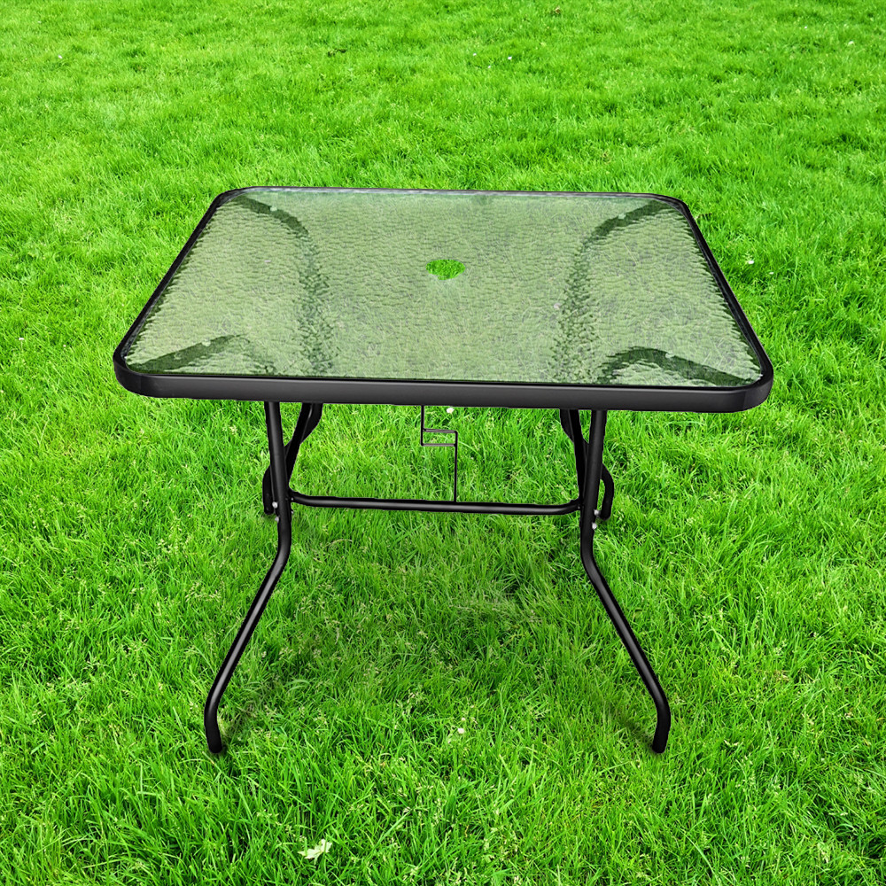 Vella fémvázas üveg kerti asztal - Image 2