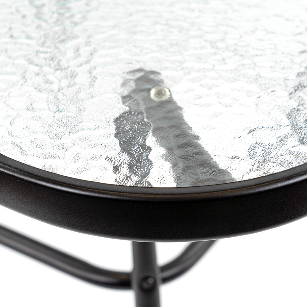 Vella fémvázas üveg kerti asztal - Image 5