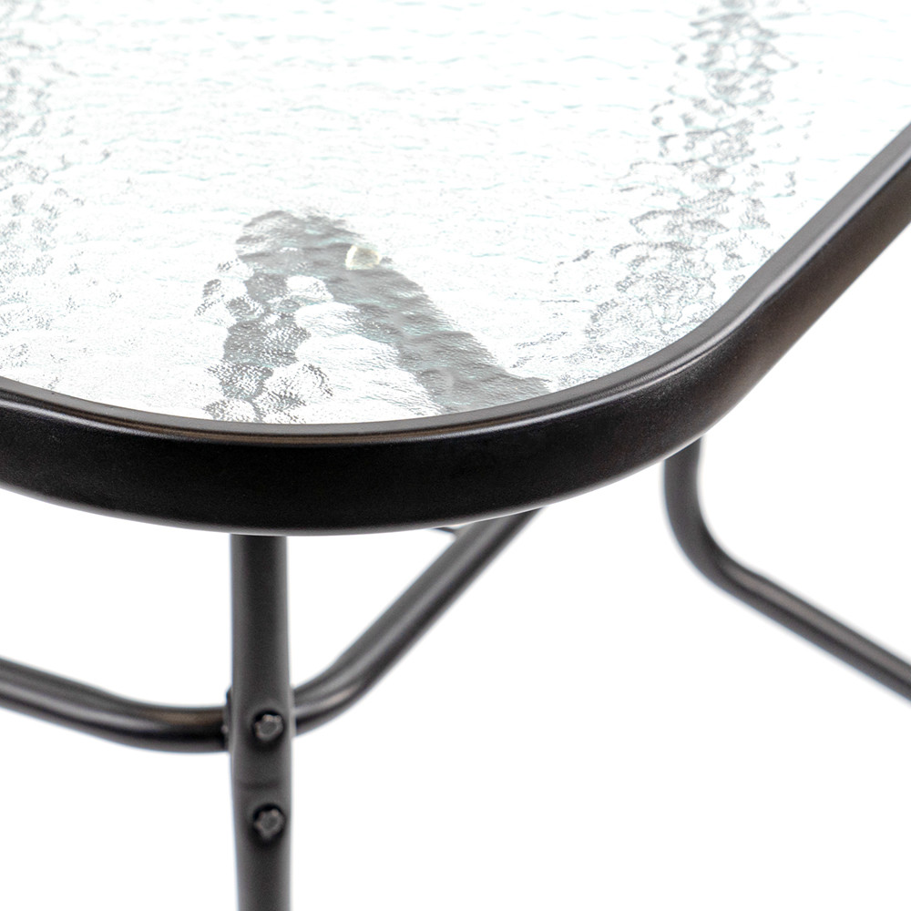 Vella fémvázas üveg kerti asztal - Image 9