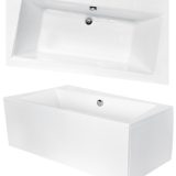 Besco Infinity egyenes akril fürdőkád 150x90 cm - balos - WAI-150-NL