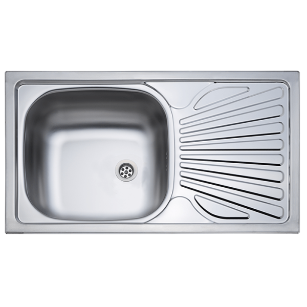 Kevmil KM-101 rozsdamentes egy medencés csepptálcás mosogató tálca 760 x 435 mm