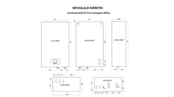 Centrometal El-Cm ePlus 9 kW elektromos kazán központi fűtéshez - Image 4