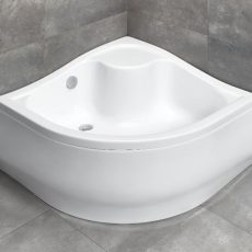 Radaway Korfu A íves akril magas zuhanytálca előlappal + szifon!
