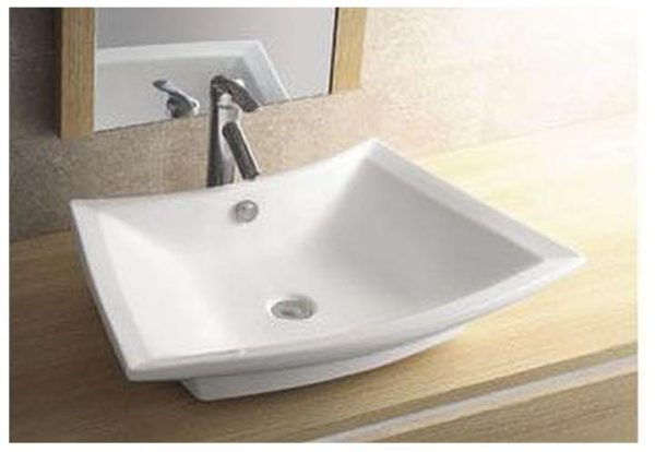 Sanotechnik K815 pultra építhető mosdó - síklapos