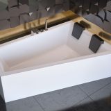 Besco Intima Duo aszimmetrikus akril fürdőkád 180x125 - jobbos WAID-180-NP