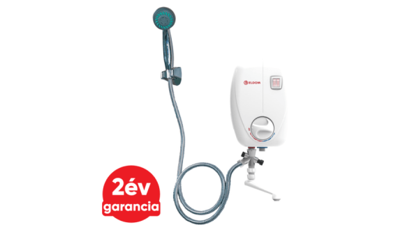 ELDOM Beta 7 B fürdőszobai elektromos átfolyós vízmelegítő kádtöltő csappal és tusolófejjel (6,5 kW)