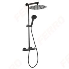 Ferro Trevi Black NP75-TRV7U-BL termosztátos zuhany csaptelep zuhanyrendszerrel