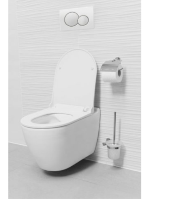 Sanotechnik UNO fehér peremfal nélküli fali WC “soft close” ülőkével GU100